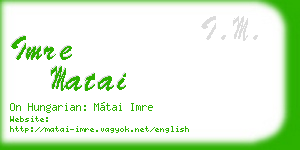 imre matai business card